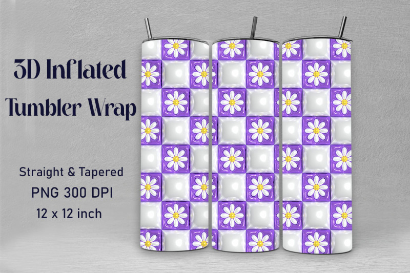 3d-inflated-daisy-flowers-tumbler-wrap