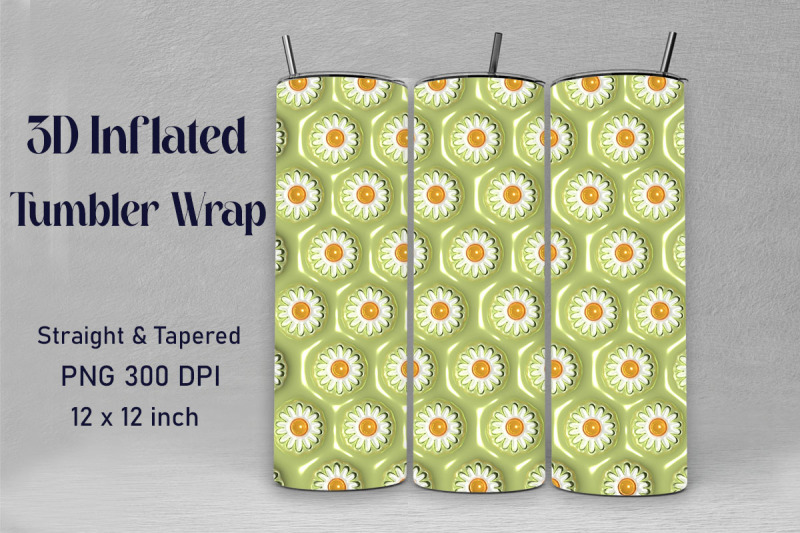 3d-inflated-daisy-flowers-tumbler-wrap