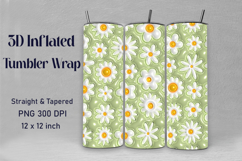 3d-inflated-daisy-flowers-tumbler-wrap