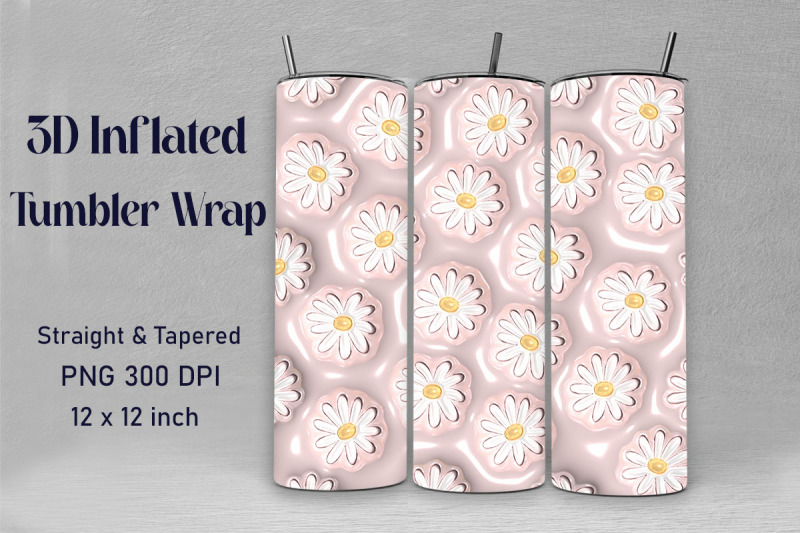 3d-inflated-daisy-flowers-tumbler-wrap