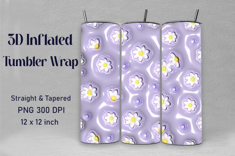 3d-inflated-daisy-flowers-tumbler-wrap