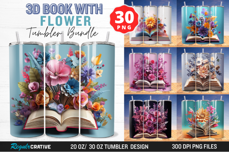 3d-book-with-flower-tumbler-bundle