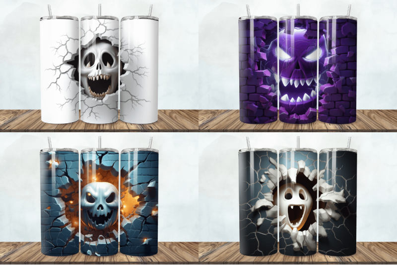 3d-halloween-ghost-cracked-hole-tumbler-bundle