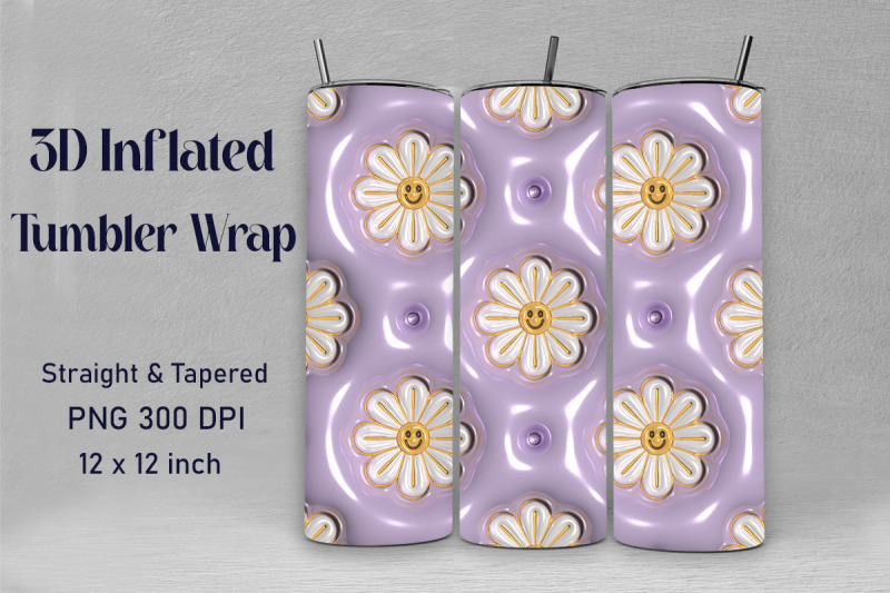 3d-inflated-daisy-flowers-tumbler-wrap