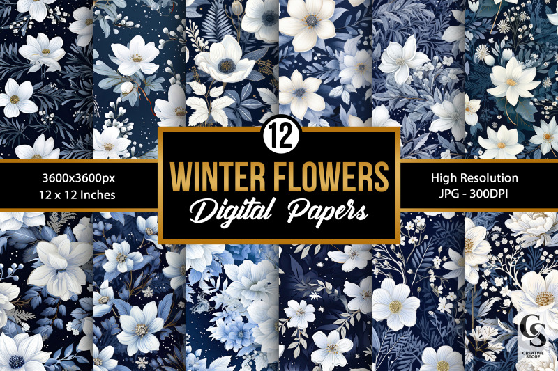 winter-snowy-flowers-digital-papers