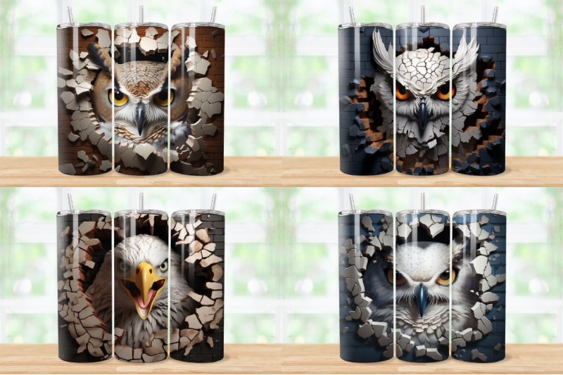 3d-birds-cracked-hole-tumbler-bundle