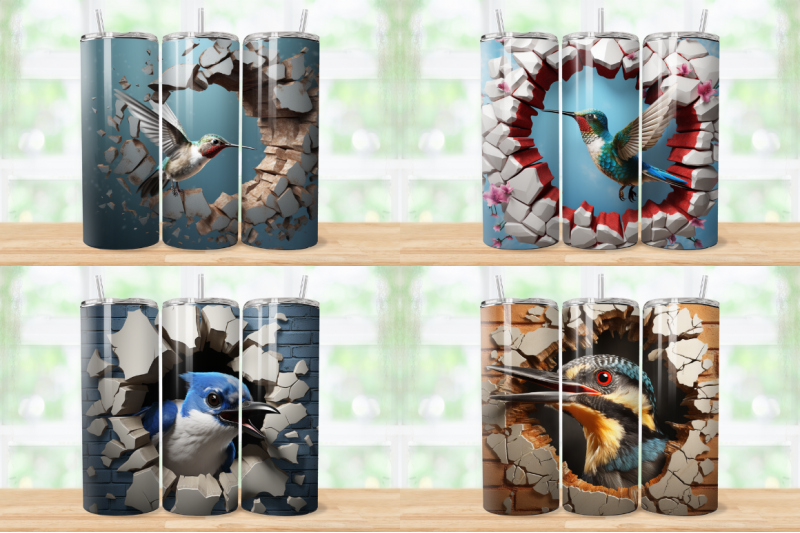 3d-birds-cracked-hole-tumbler-bundle