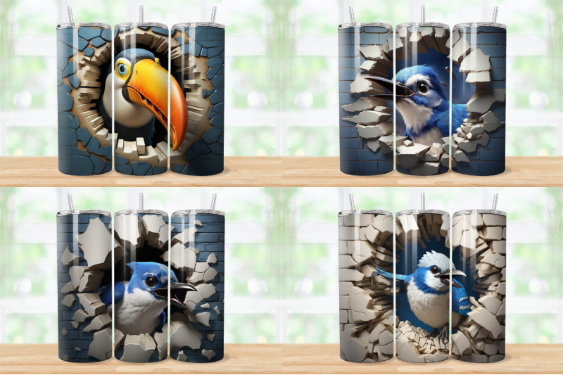 3d-birds-cracked-hole-tumbler-bundle