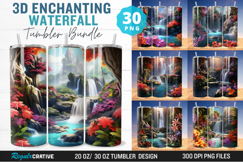 3d-enchanting-waterfall-tumbler-bundle