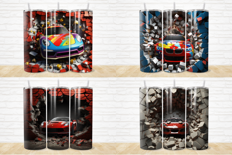 3d-race-car-cracked-hole-tumbler-bundle