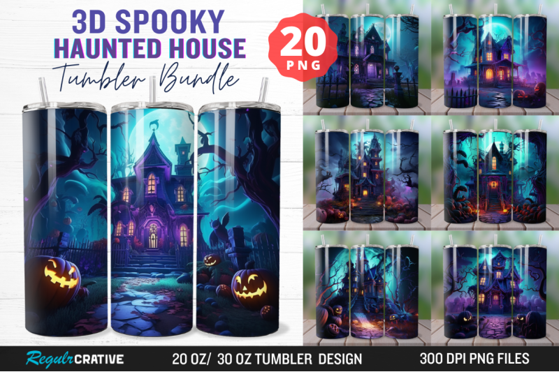 3d-spooky-haunted-house-tumbler-bundle