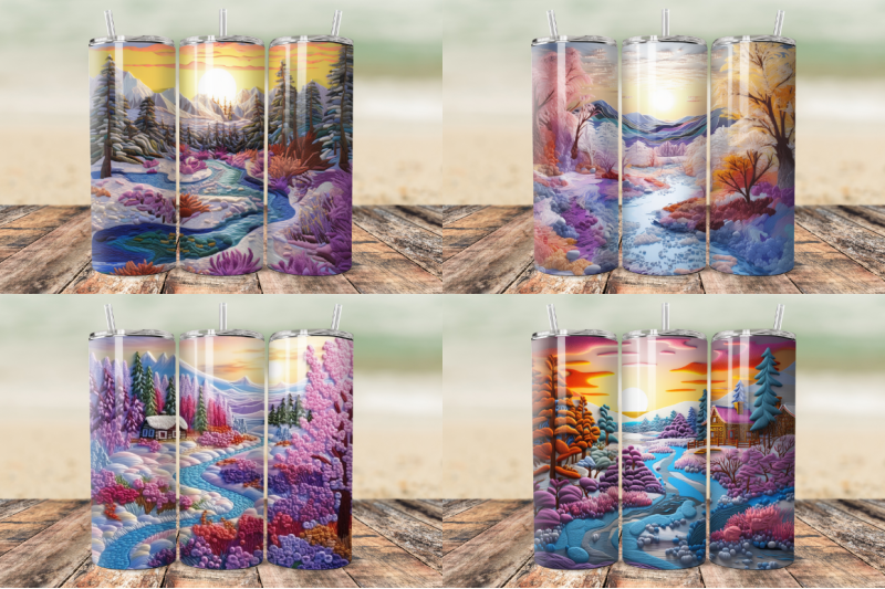 3d-embroidered-winter-landscape-tumbler-bundle