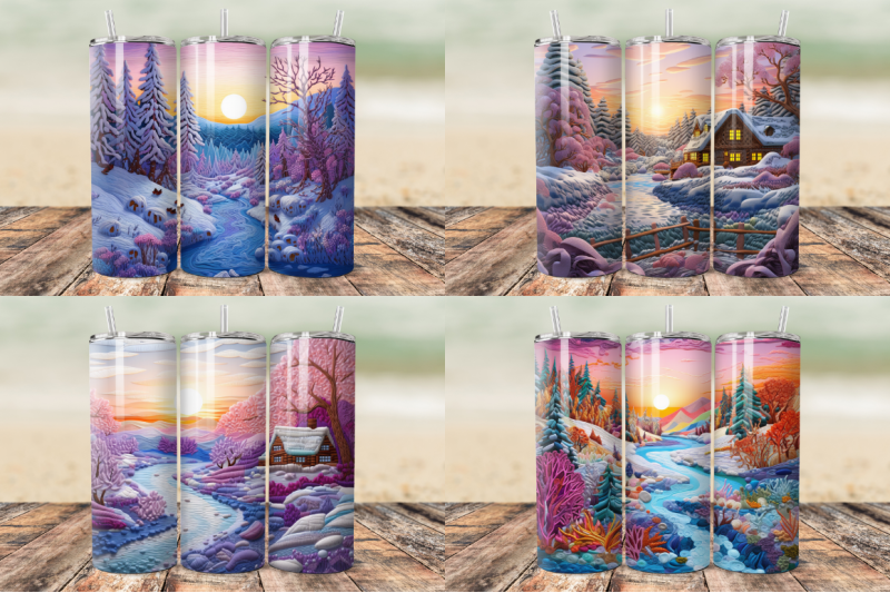 3d-embroidered-winter-landscape-tumbler-bundle