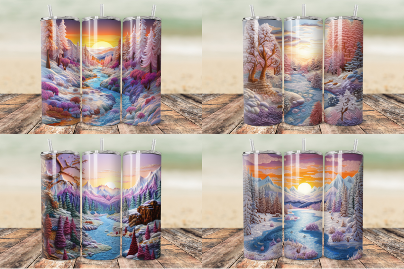 3d-embroidered-winter-landscape-tumbler-bundle