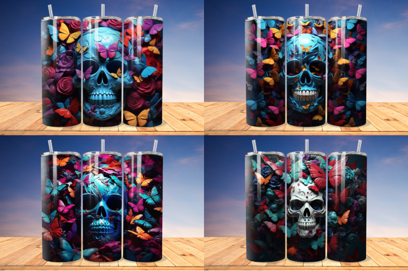 3d-skull-and-butterflies-tumbler-bundle