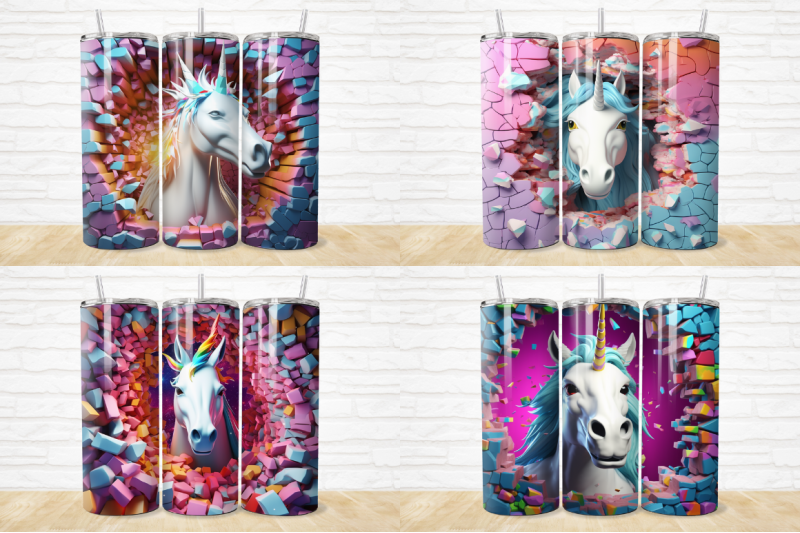 3d-unicorn-cracked-hole-tumbler-bundle