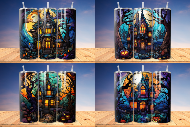 stained-glass-halloween-haunted-house-tumbler-bundle