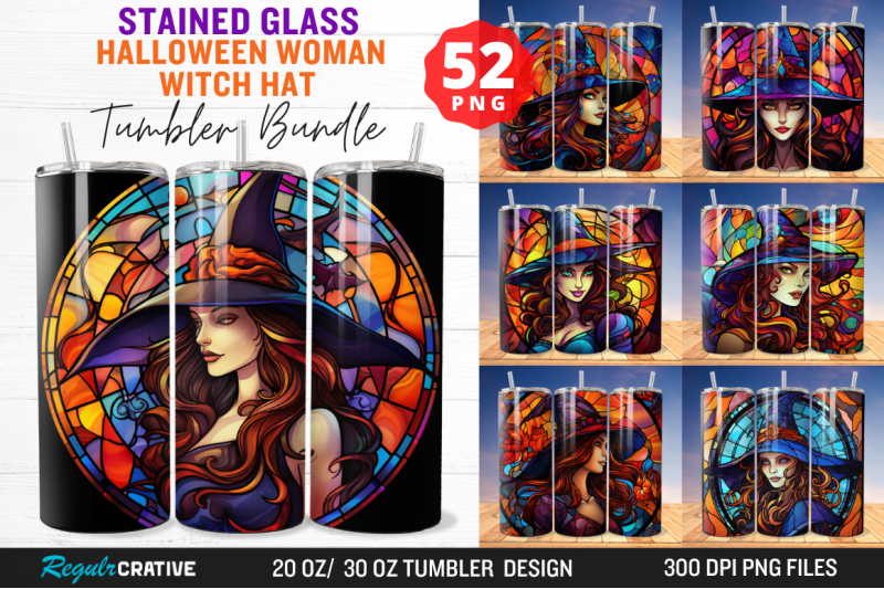 stained-glass-halloween-woman-witch-hat-tumbler-bundle