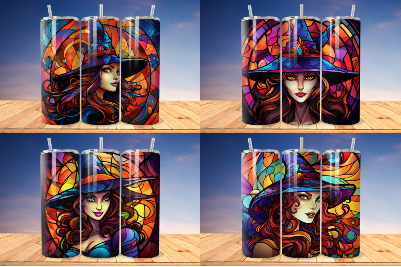 stained-glass-halloween-woman-witch-hat-tumbler-bundle