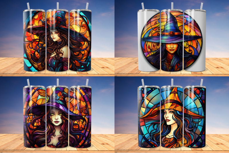 stained-glass-halloween-woman-witch-hat-tumbler-bundle