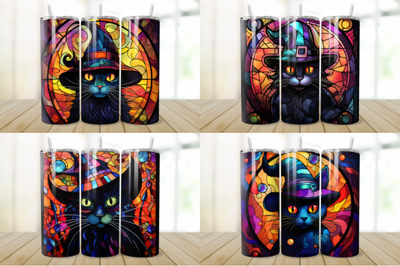 stained-glass-halloween-black-cat-tumbler-bundle