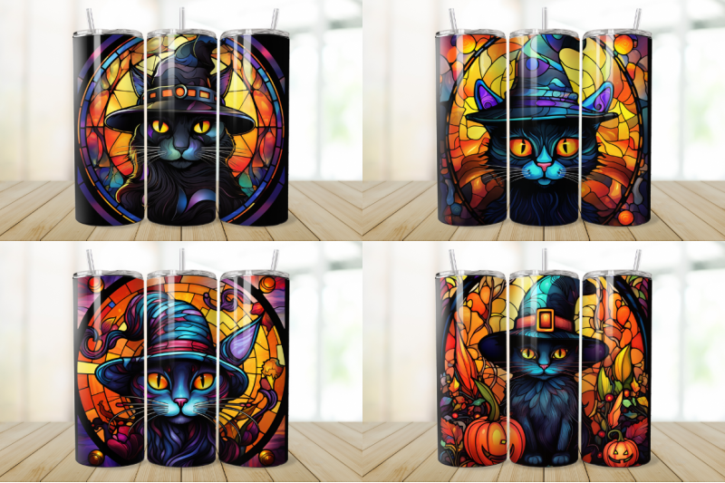 stained-glass-halloween-black-cat-tumbler-bundle