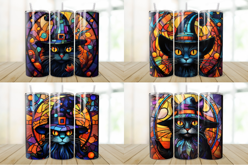 stained-glass-halloween-black-cat-tumbler-bundle