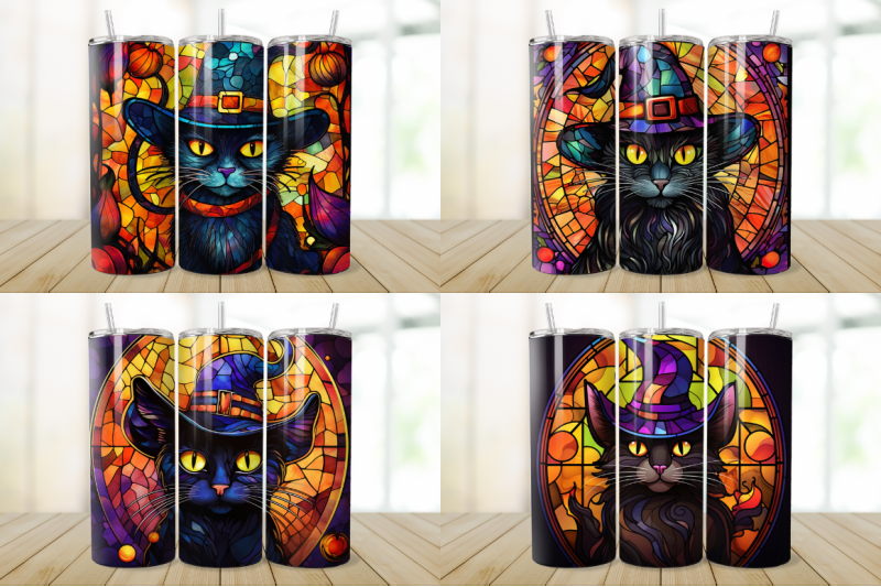 stained-glass-halloween-black-cat-tumbler-bundle