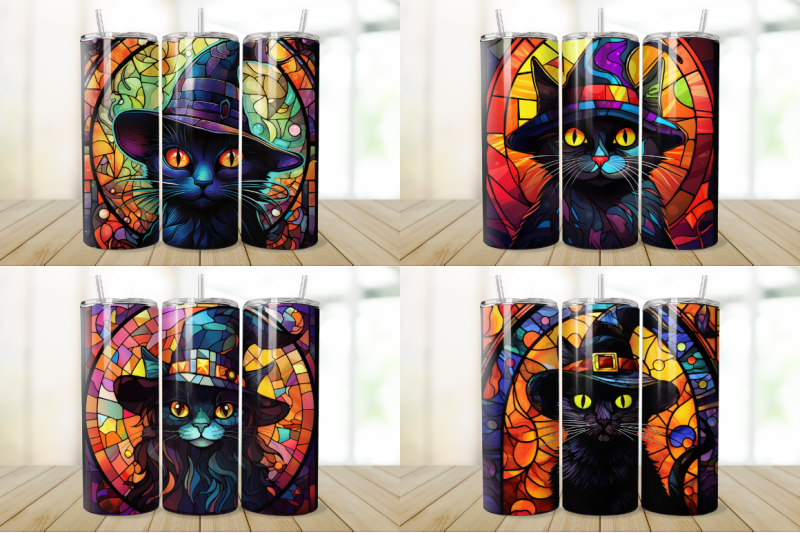 stained-glass-halloween-black-cat-tumbler-bundle