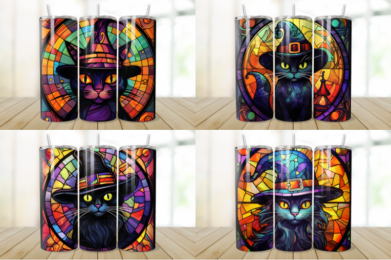 stained-glass-halloween-black-cat-tumbler-bundle