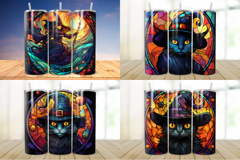 stained-glass-halloween-black-cat-tumbler-bundle