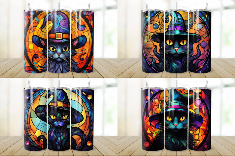 stained-glass-halloween-black-cat-tumbler-bundle