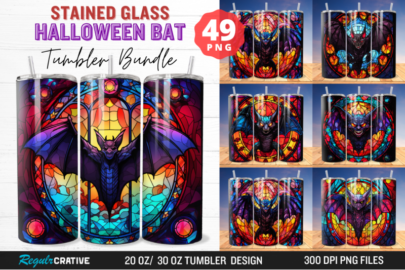 stained-glass-halloween-bat-tumbler-bundle