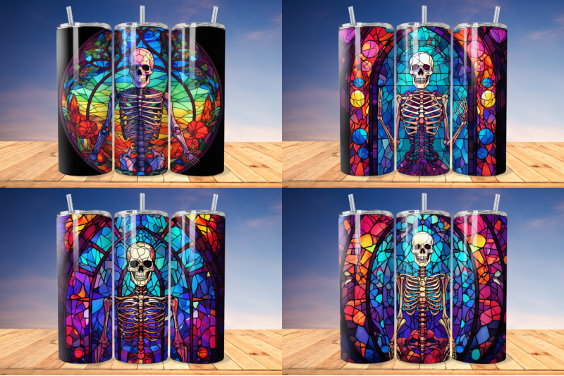 stained-glass-halloween-skeleton-tumbler-bundle