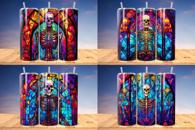 stained-glass-halloween-skeleton-tumbler-bundle