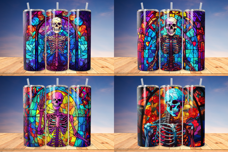 stained-glass-halloween-skeleton-tumbler-bundle