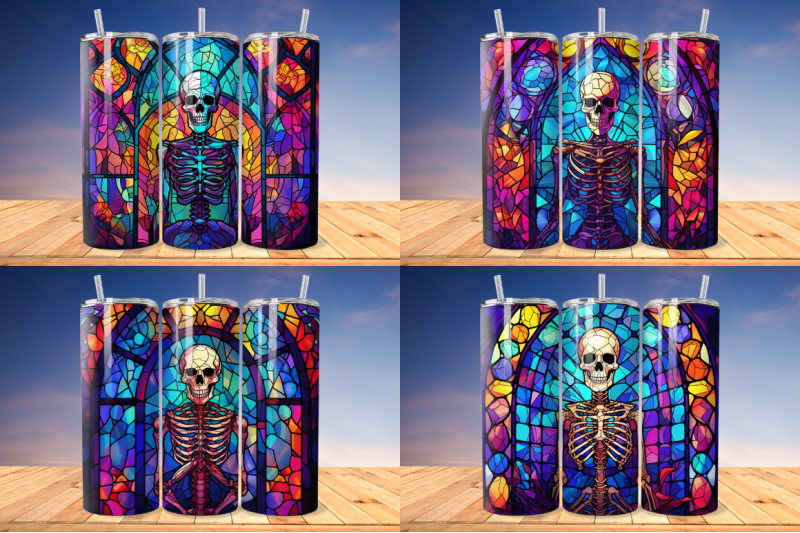 stained-glass-halloween-skeleton-tumbler-bundle