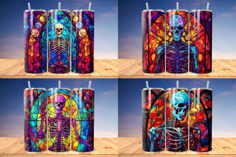 stained-glass-halloween-skeleton-tumbler-bundle