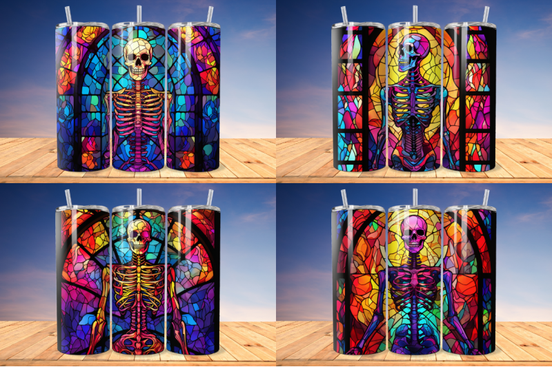 stained-glass-halloween-skeleton-tumbler-bundle