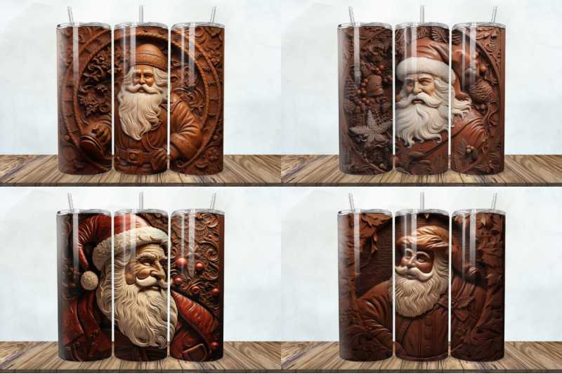 3d-engraved-leather-christmas-santa-tumbler-bundle