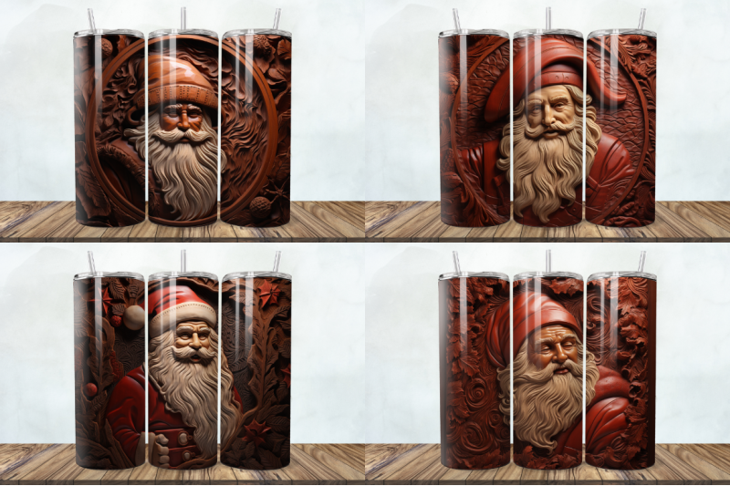 3d-engraved-leather-christmas-santa-tumbler-bundle