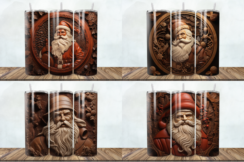 3d-engraved-leather-christmas-santa-tumbler-bundle