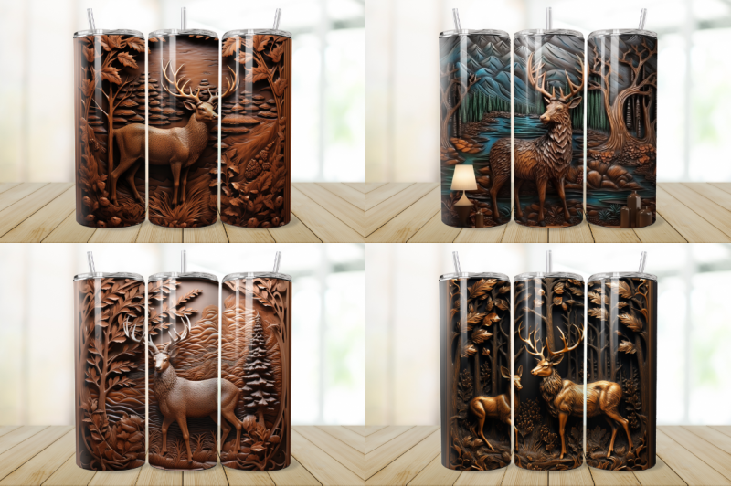 3d-engraved-leather-deer-tumbler-bundle