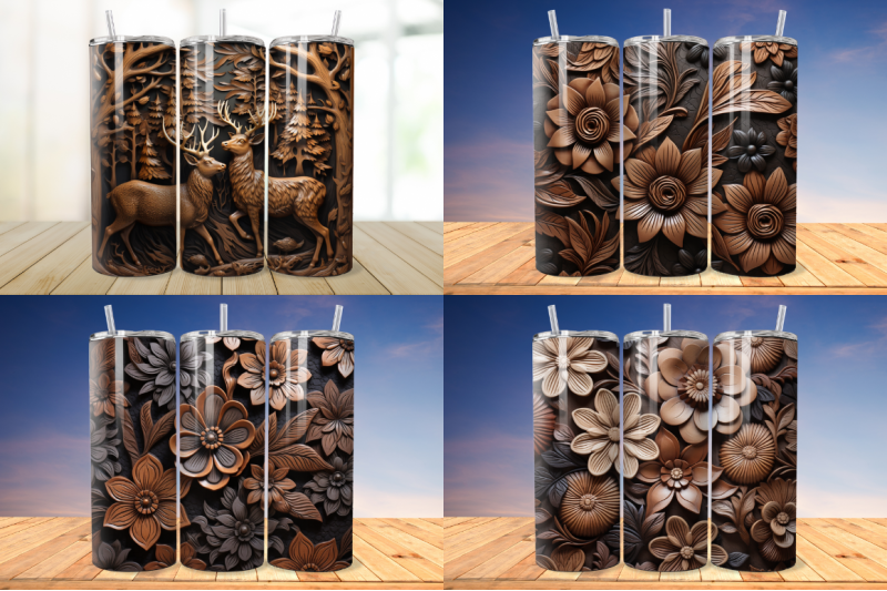 3d-engraved-leather-flowers-tumbler-bundle