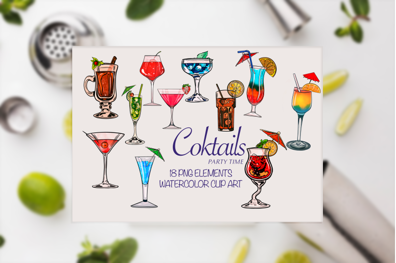 cocktails-clipart-watercolor