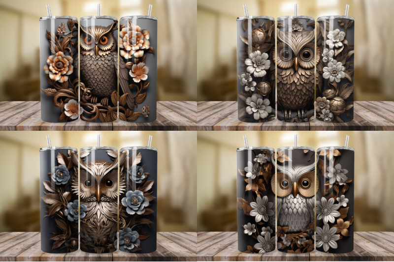 3d-bronze-metal-owl-tumbler-bundle