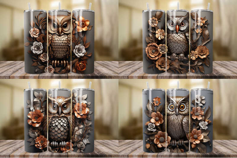 3d-bronze-metal-owl-tumbler-bundle