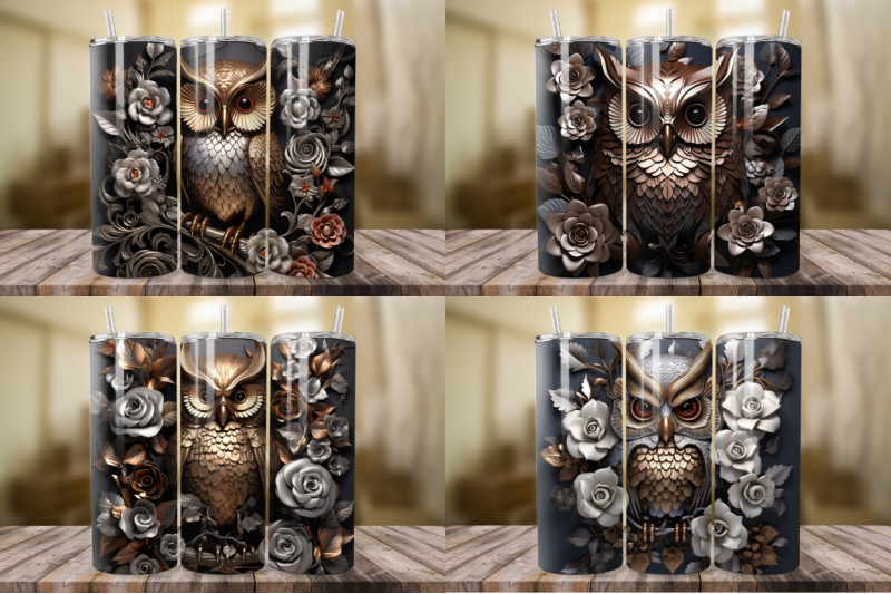 3d-bronze-metal-owl-tumbler-bundle