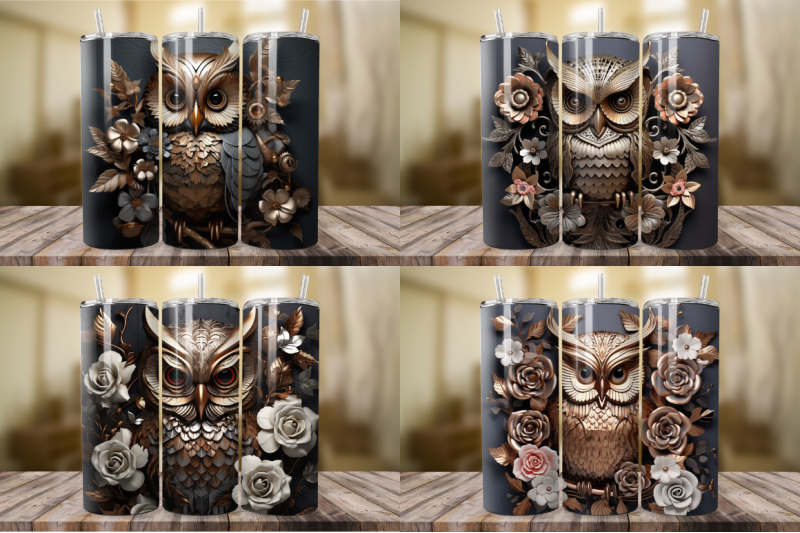 3d-bronze-metal-owl-tumbler-bundle