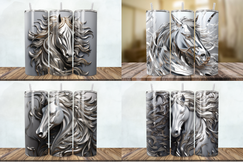 3d-silver-metal-horse-tumbler-bundle